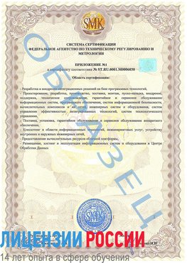 Образец сертификата соответствия (приложение) Краснокамск Сертификат ISO 27001