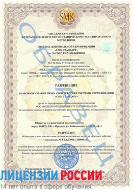 Образец разрешение Краснокамск Сертификат ISO 50001